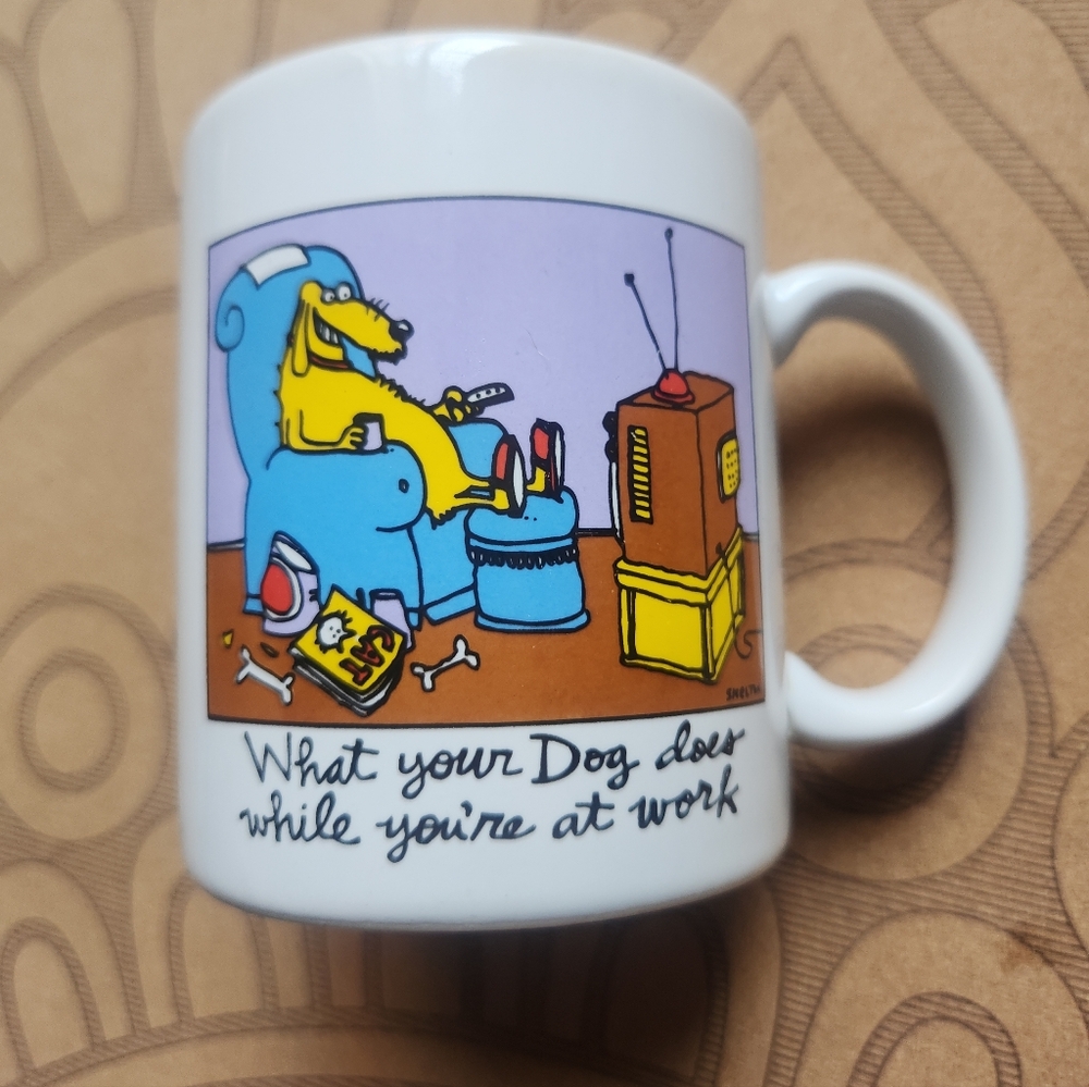 💜 What Your Dog Does While You're At Work Mug Shoebox Collection Hallmark